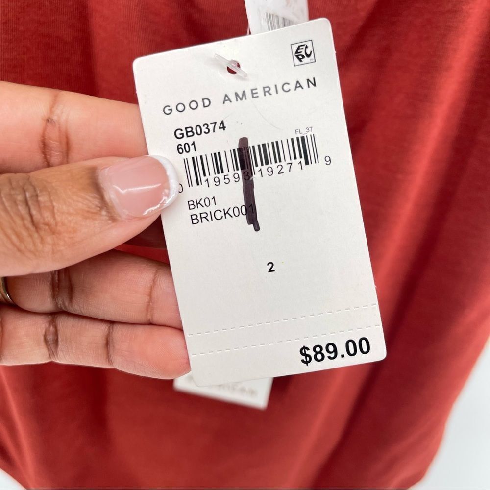 Good American Women’s Brick001 Modern Tank Thong Bodysuit Size 2 (Medium) - Picture 9 of 15